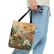 Nature-Inspired Floral Canvas Tote Bag, Eco-Friendly & Versatile