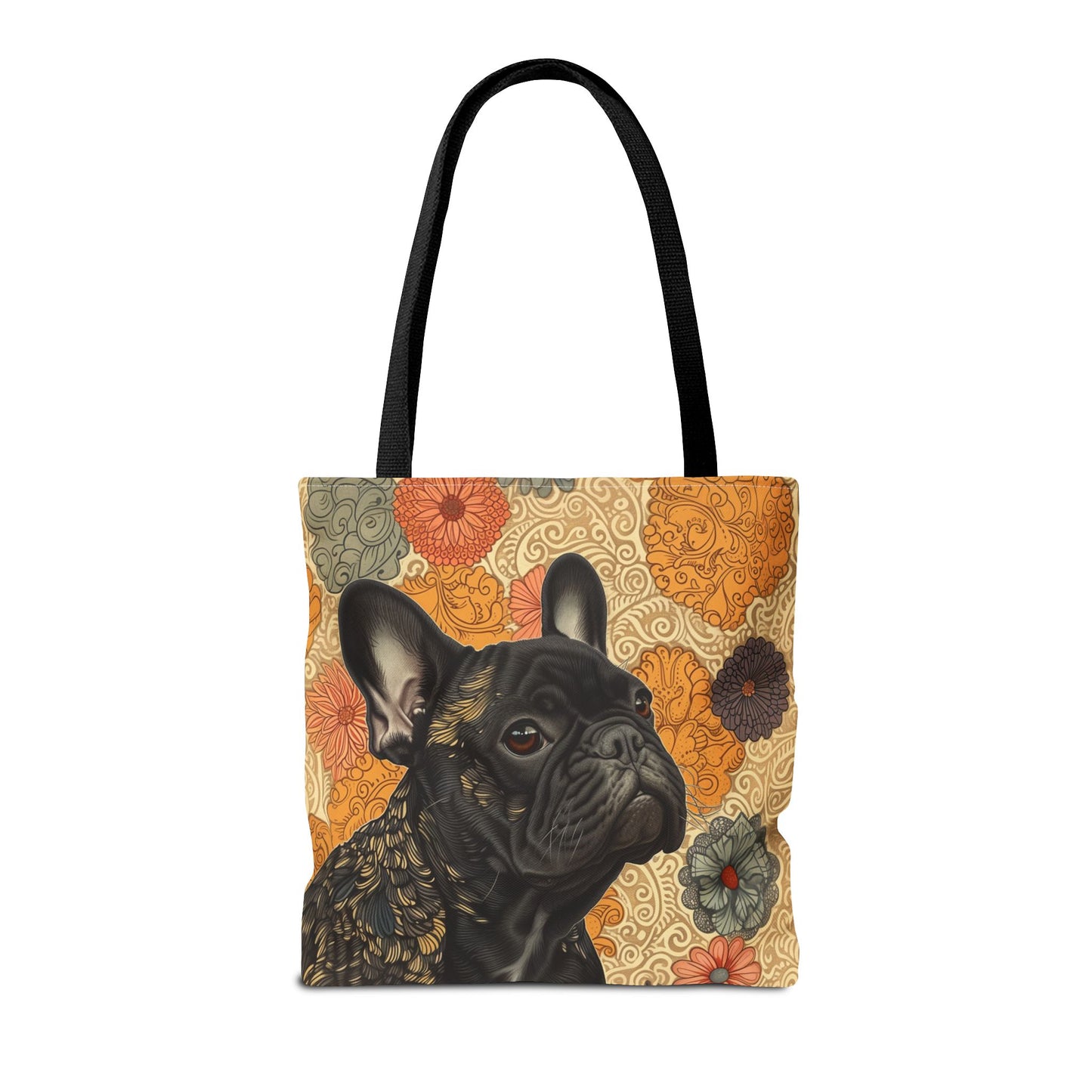 French Bulldog Floral Tote Bag – Eco-Friendly & Stylish Market Bag