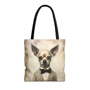 Chihuahua Sophistication Tote Bag – Dapper & Eco-Friendly Canvas