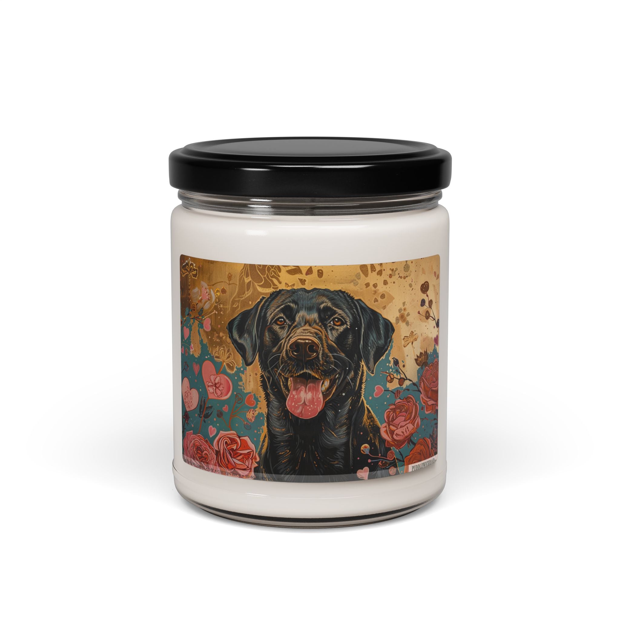 Loyal Labrador Retriever Floral Candle Gift for Dog Lovers - Darwin & Rose