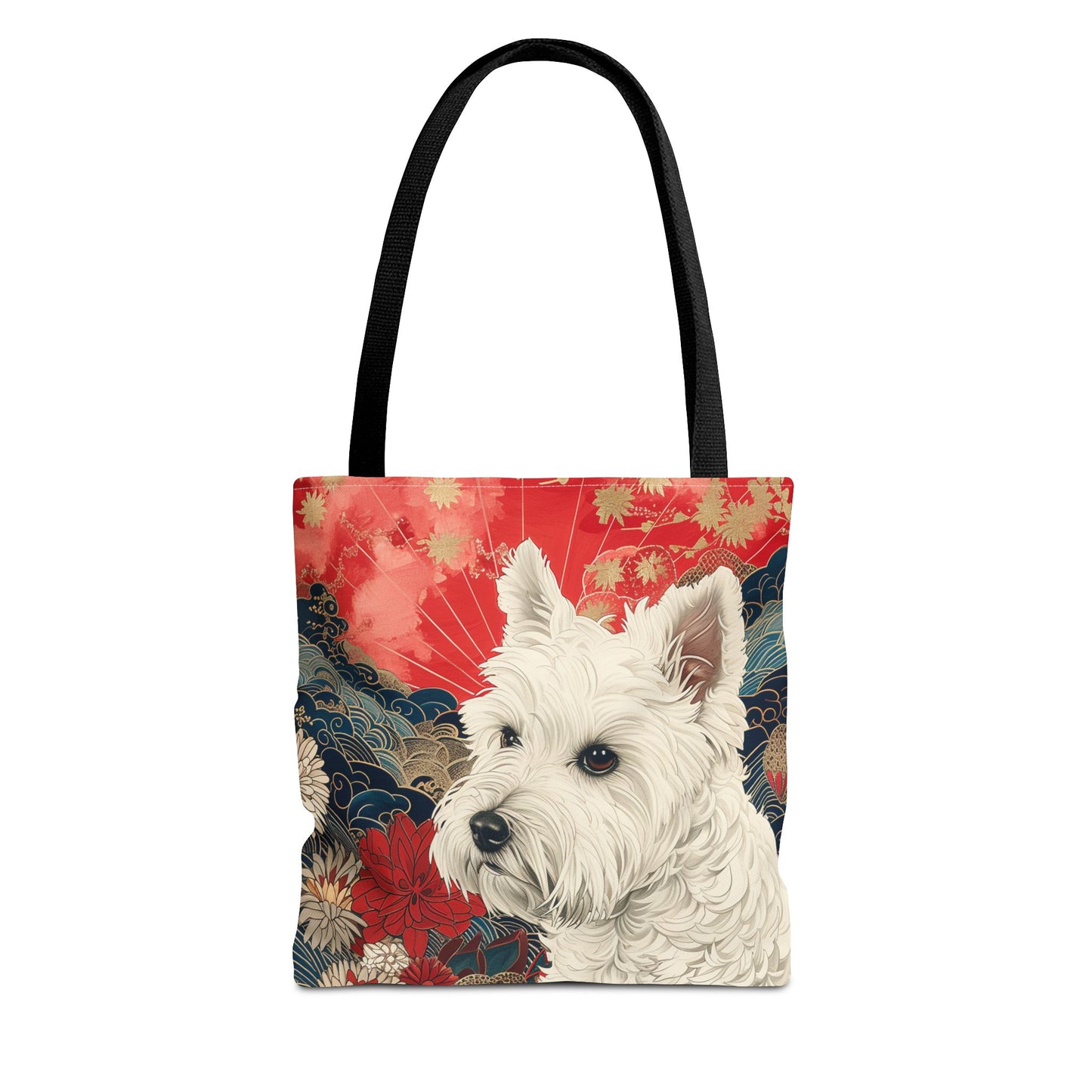 Westie Dream Tote Bag - Artistic Floral Canvas Gift for Dog Lovers - Darwin & Rose