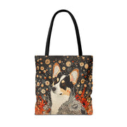 Cardigan Welsh Corgi Tote Bag - Celestial Floral Eco-Friendly Design