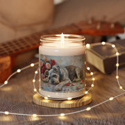 Mini Schnauzer Vintage Floral Candle - Pet Lover Gift & Memorial - Darwin & Rose