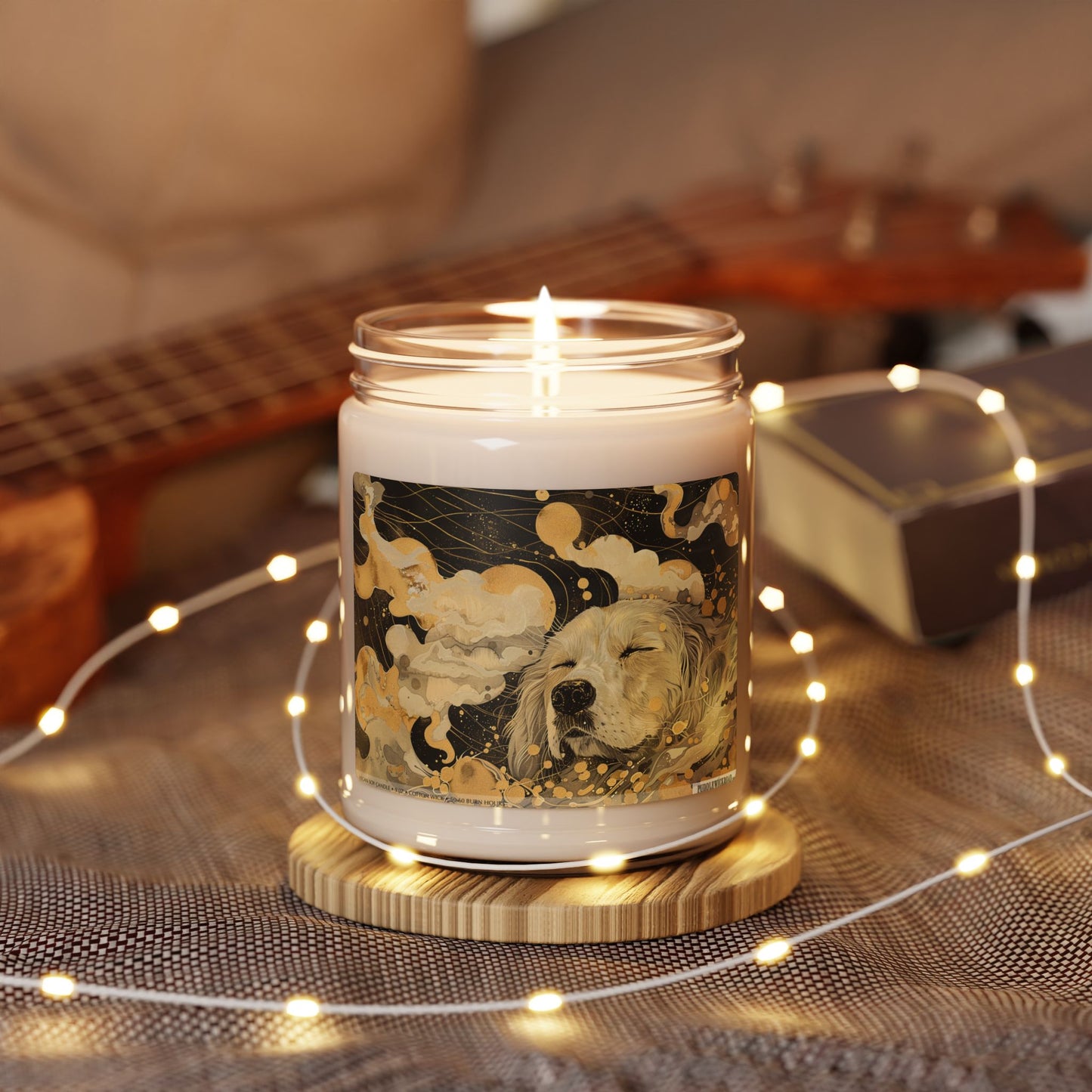 Golden Dreams Golden Retriever Soy Candle – Artistic Pet Lover Gift