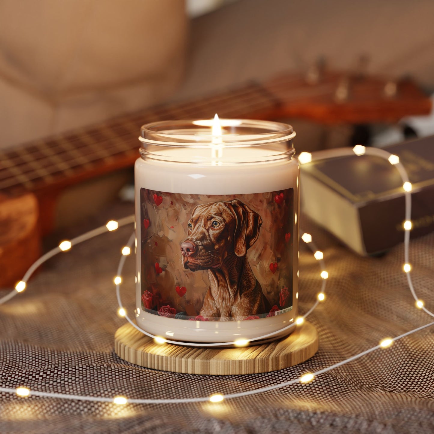 Vizsla Love Soy Candle – Artistic Pet Memorial & Gift for Dog Lovers