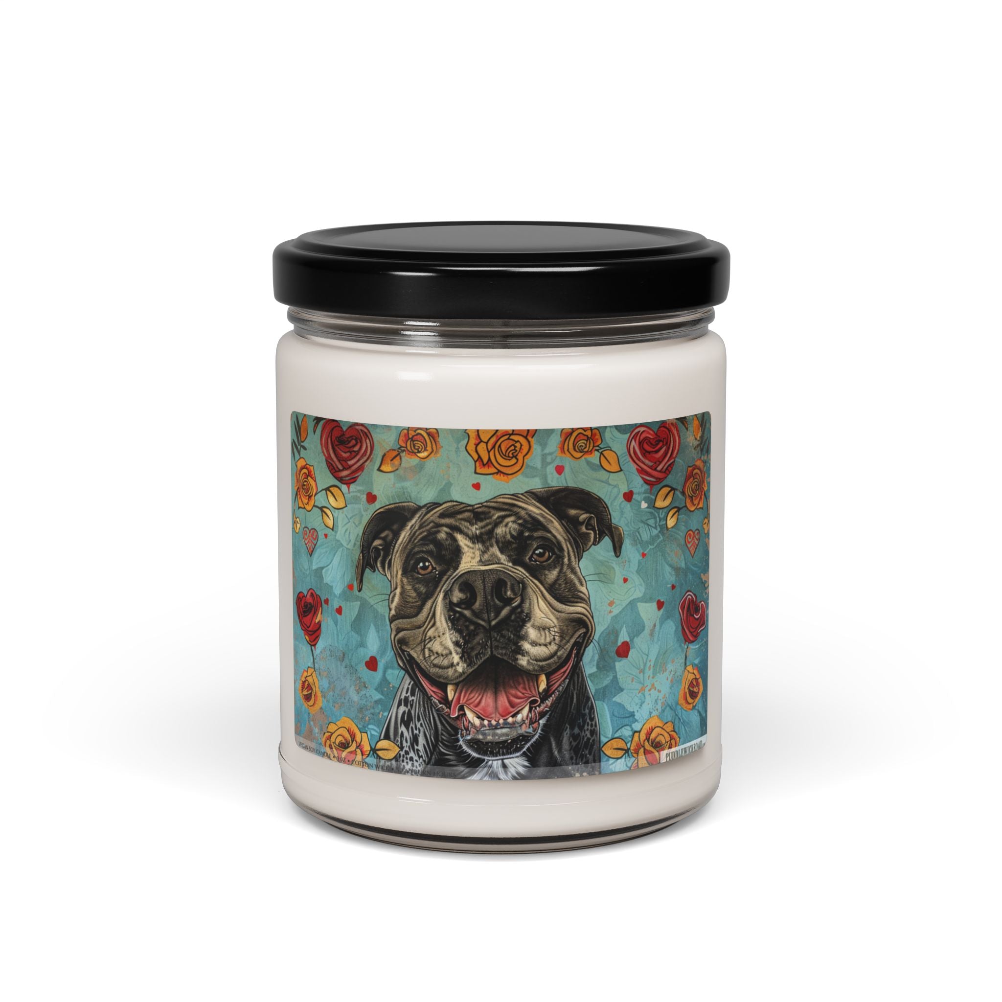 Cane Corso Floral Art Candle – Gift for Dog Lovers