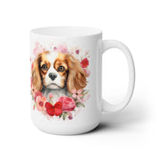 Cavalier King Charles Spaniel Floral Valentine's Mug | Dog Mom Gift