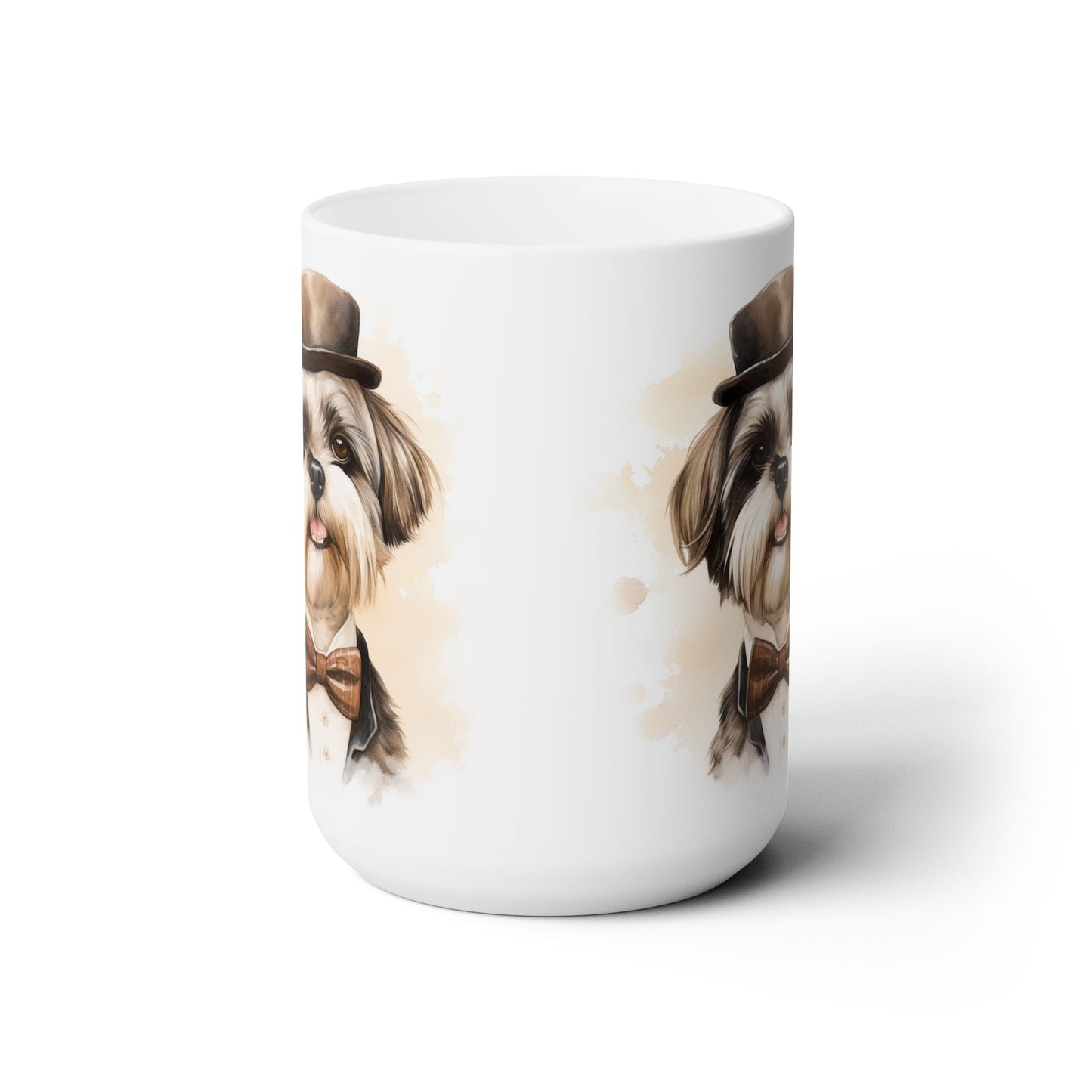 Elegant Shih Tzu Coffee Mug – Adorable Bowtie Design for Dog Lovers