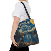 Starry Night Spaniel Tote Bag, Artistic Eco-Friendly Design