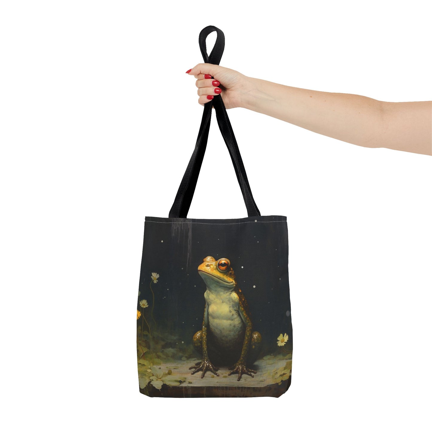 Frog-Themed Eco Tote Bag, Artistic and Nature-Inspired Canvas Bag