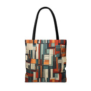 Geometric Abstract Art Canvas Tote Bag, Eco-Friendly Market Tote for Daily Use