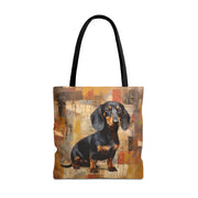 Dachshund Art Canvas Tote Bag – Stylish Grocery and Beach Companion