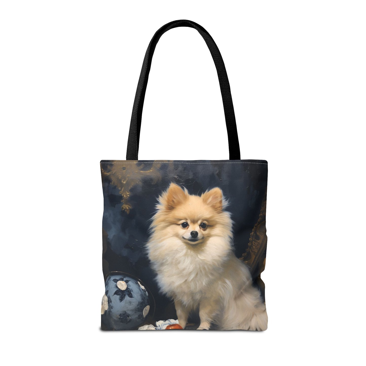 Regal Pomeranian Canvas Tote Bag, Eco-Friendly Dog Lover Gift