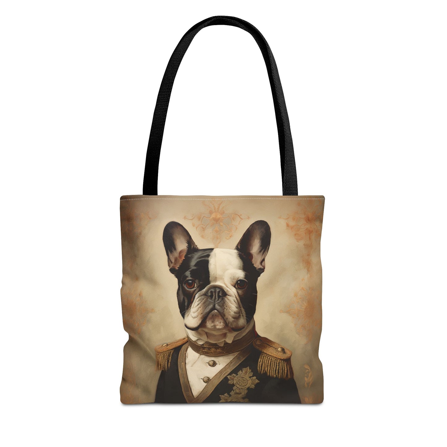 French Bulldog Royal Portrait Canvas Tote Bag, Eco-Friendly Gift