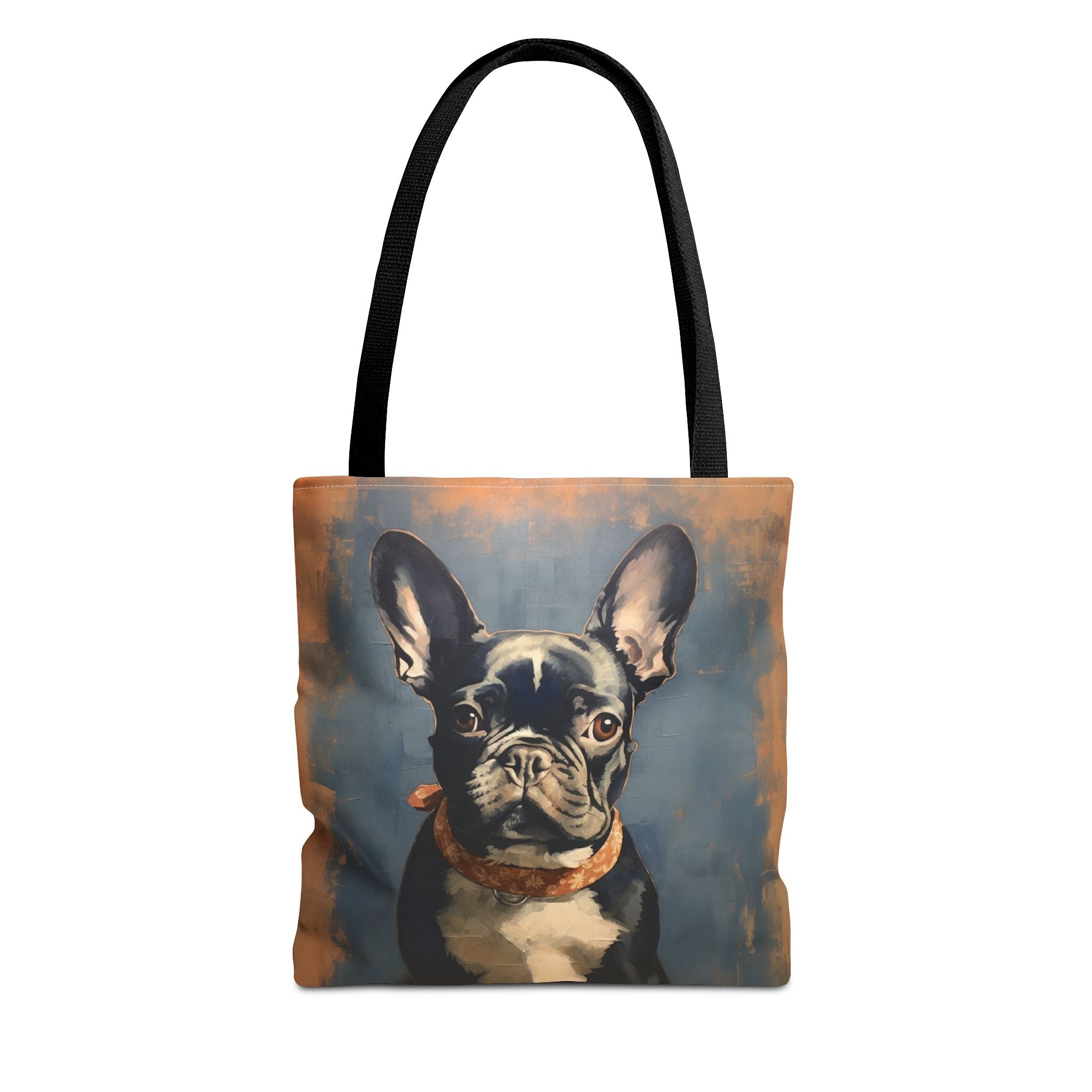 French Bulldog Canvas Tote Bag - Chic Artistic Design for Dog Enthusiasts