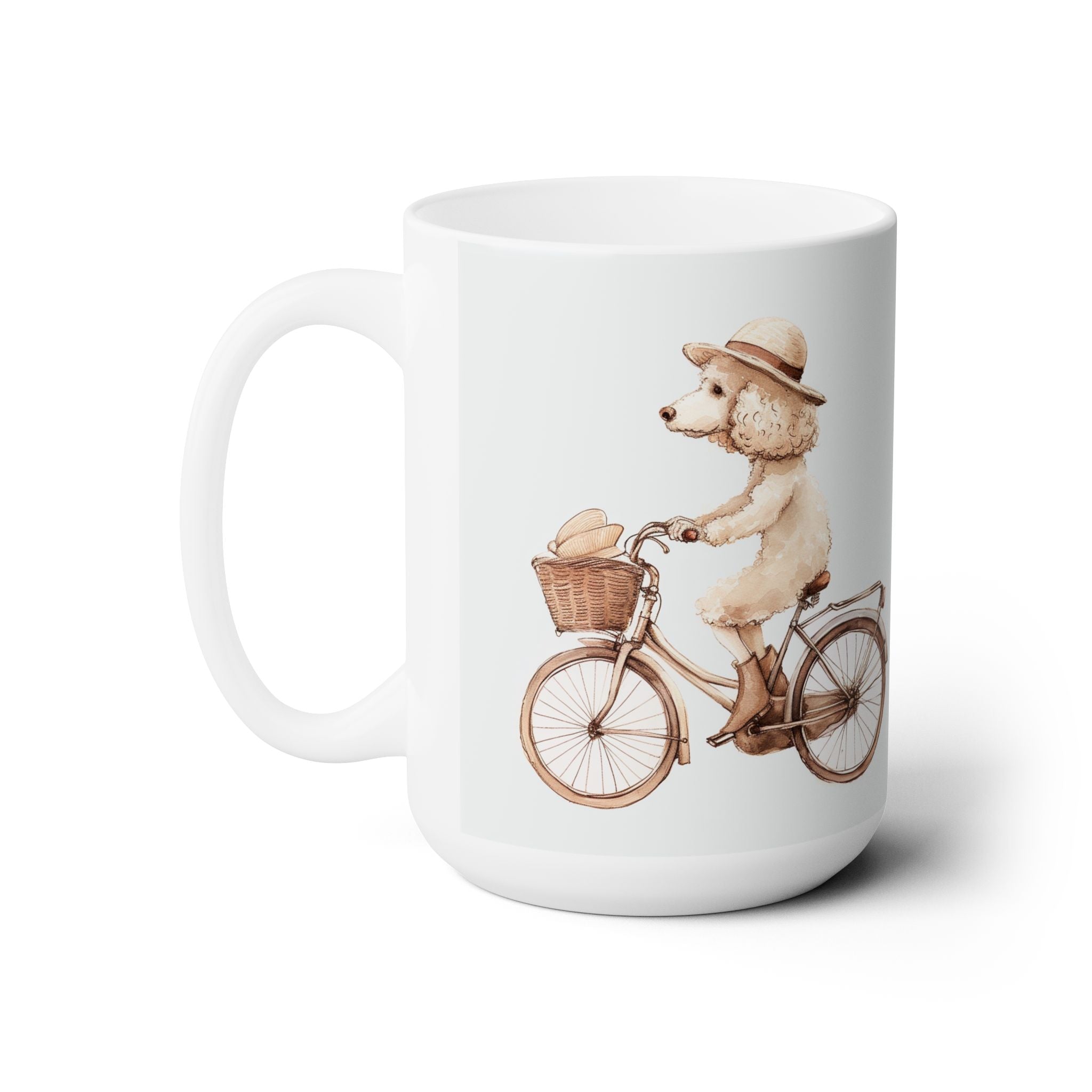 Poodle Chic Cycling Mug - Adorable Dog Lover Gift