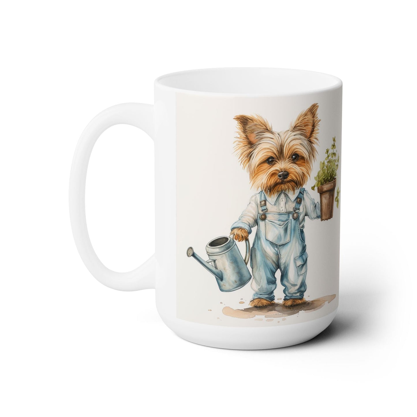 Yorkie Gardener Mug – Adorable Yorkshire Terrier Coffee Cup Gift