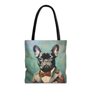 French Bulldog Charm Tote Bag, Eco-Friendly Artsy Canvas Gift