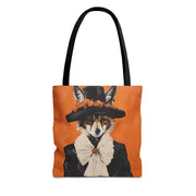 Dapper Fox Canvas Tote Bag - Bold Orange Design for Eco-Friendly Shoppers