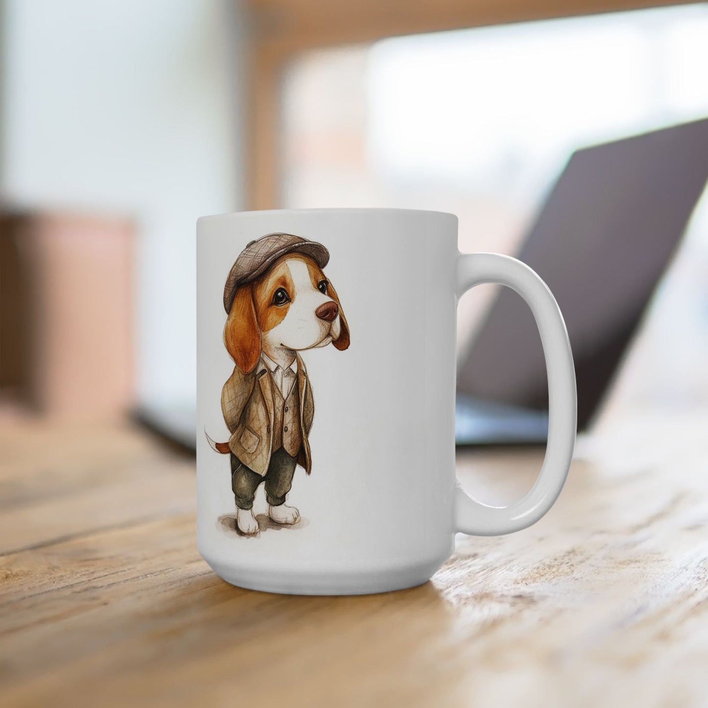 Dapper Beagle Coffee Mug – Dog Lover Gift for Beagle Moms