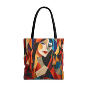 Modern Cubist Art Tote Bag – Vibrant Abstract Canvas for Art Lovers