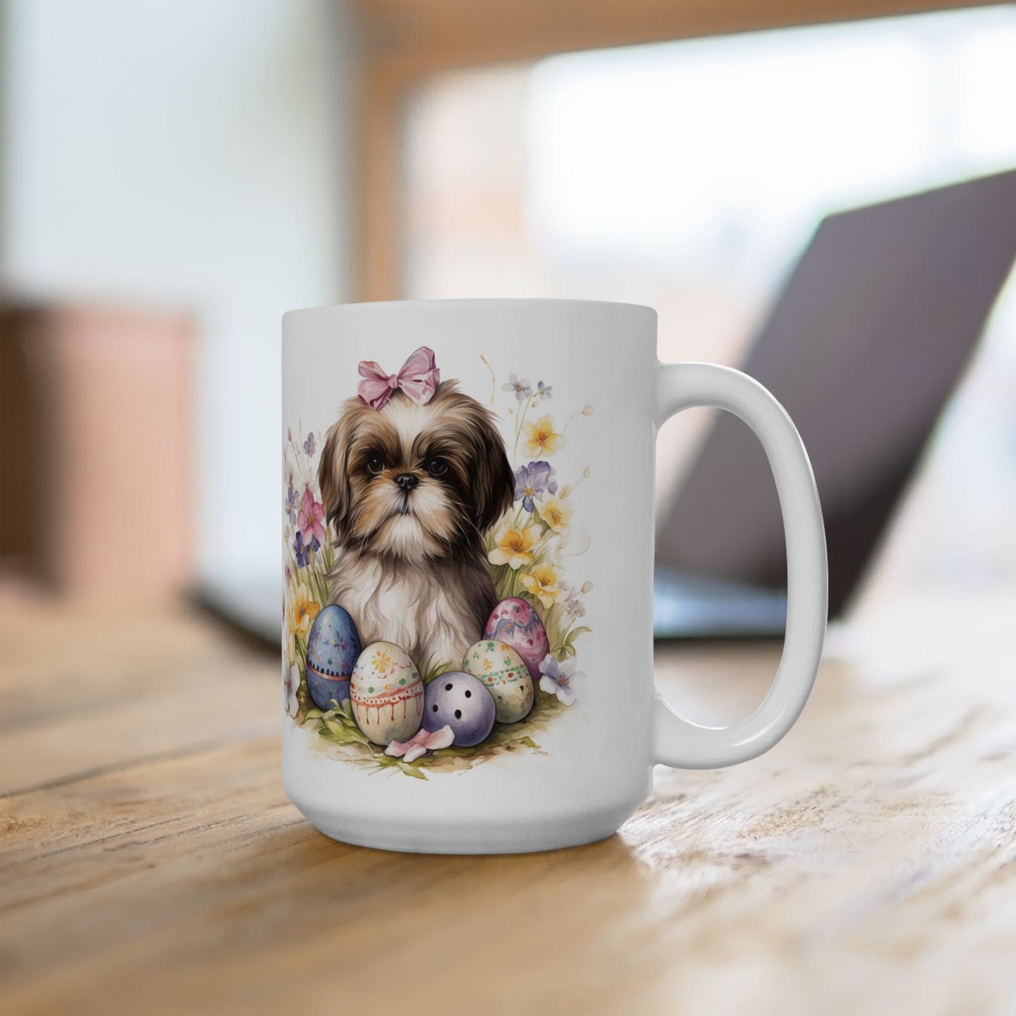 Shih Tzu Easter Pup Mug - Cute Spring Coffee Cup Gift