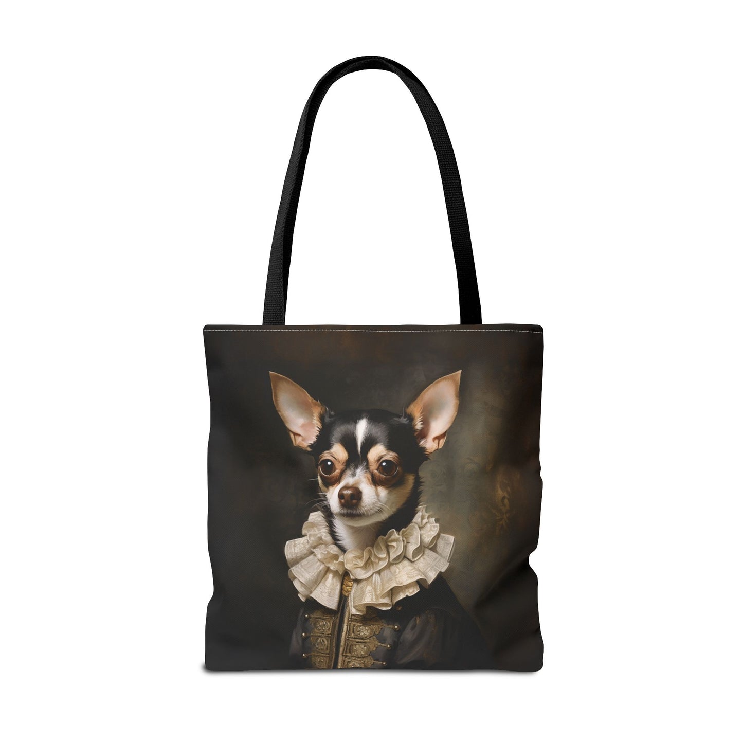 Aristocratic Chihuahua Tote Bag, Baroque Dog Art Accessory