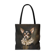 Aristocratic Chihuahua Tote Bag, Baroque Dog Art Accessory