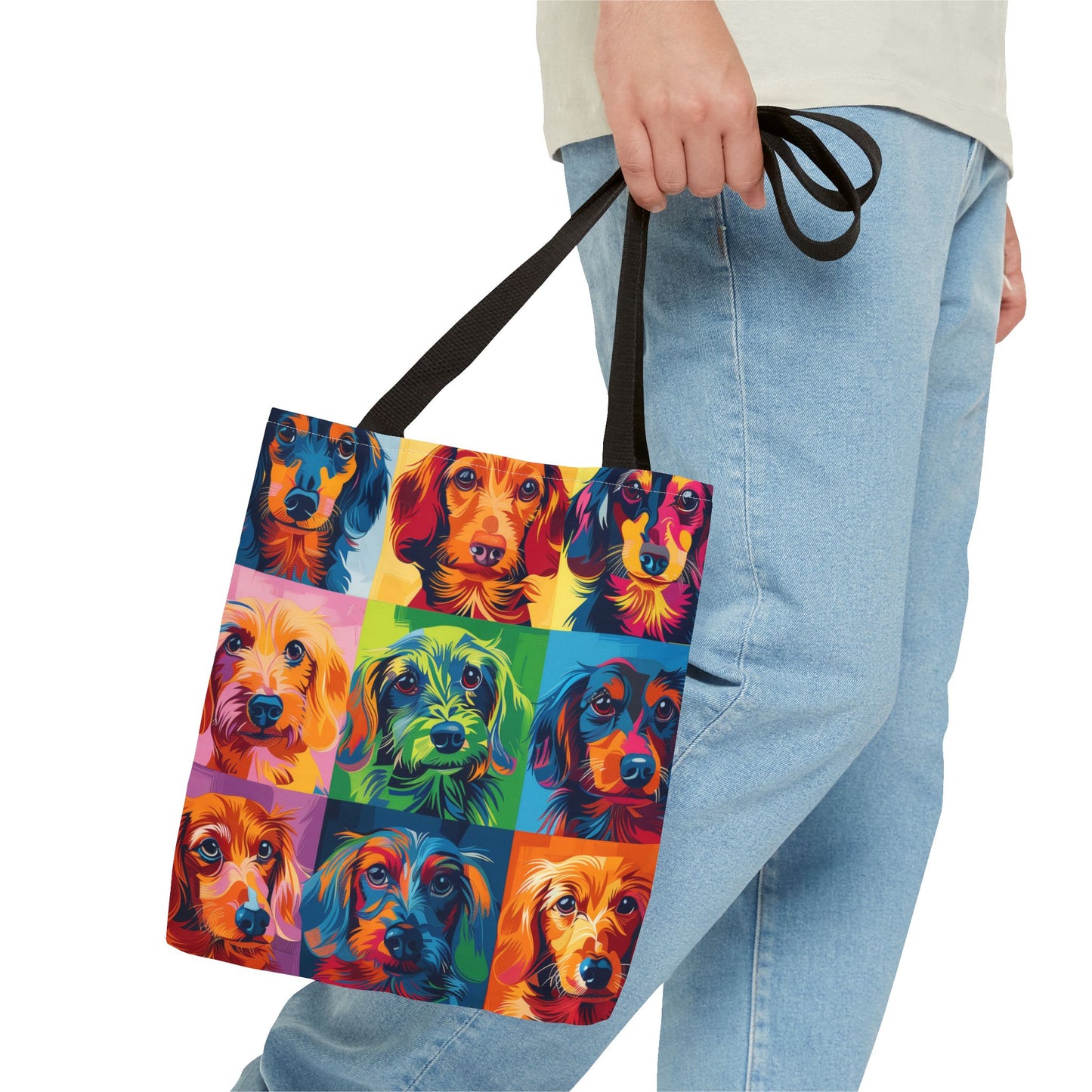 Colorful Dachshund Pop Art Tote Bag – Stylish, Reusable, and Fun