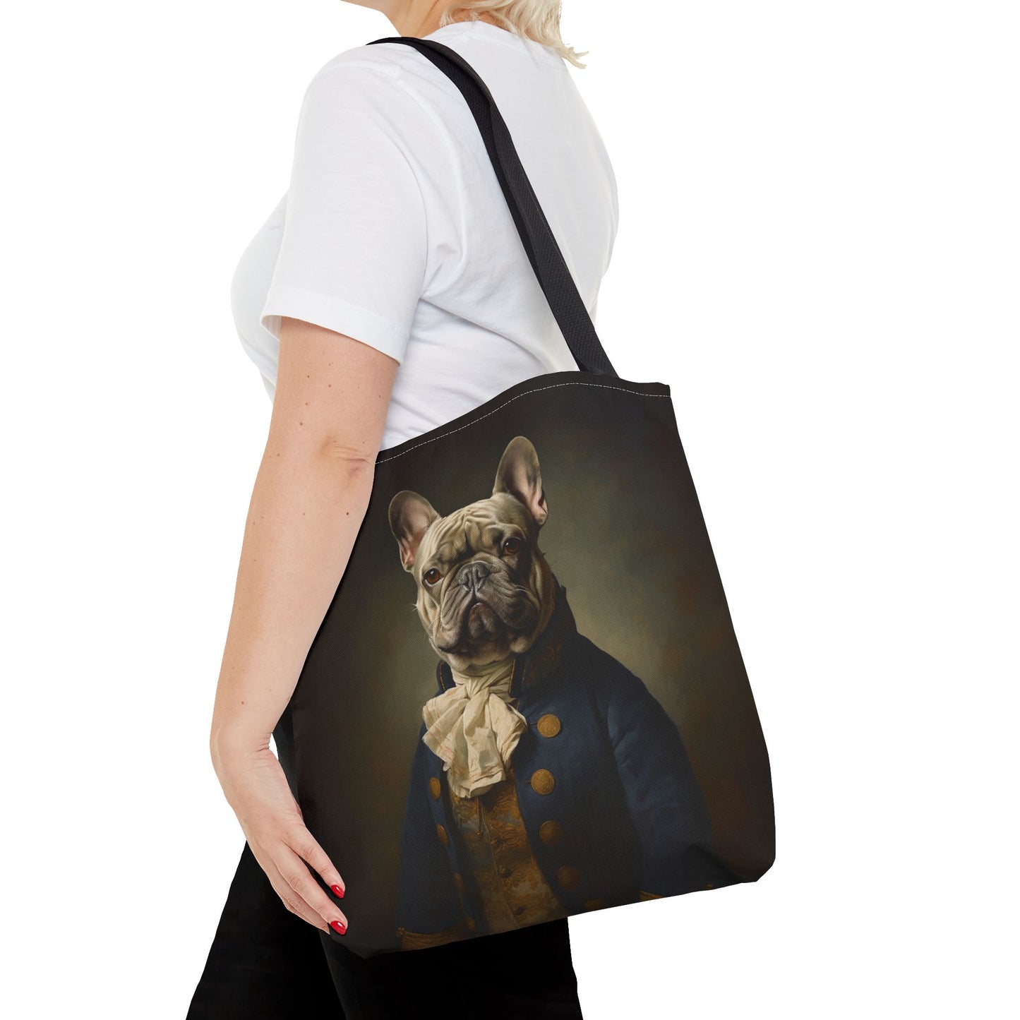 French Bulldog Admiral Canvas Tote Bag for Dog Lovers