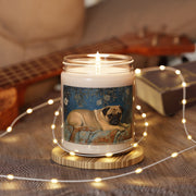 Pug Lover's Vintage Floral Memorial Candle