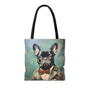 French Bulldog Charm Tote Bag, Eco-Friendly Artsy Canvas Gift