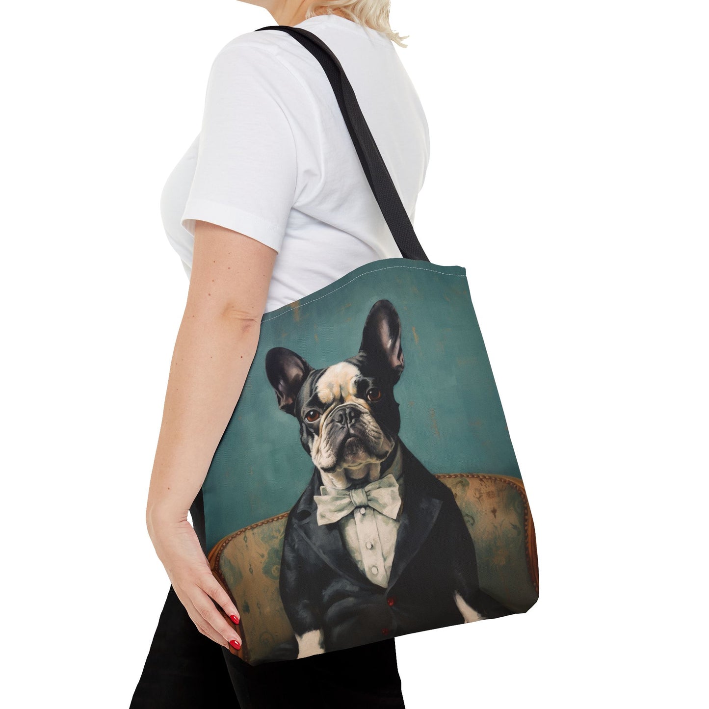 Elegant French Bulldog Tote Bag with Sophisticated Style