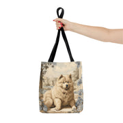 Charming Chow Chow Canvas Tote Bag – Vintage Pastoral Design