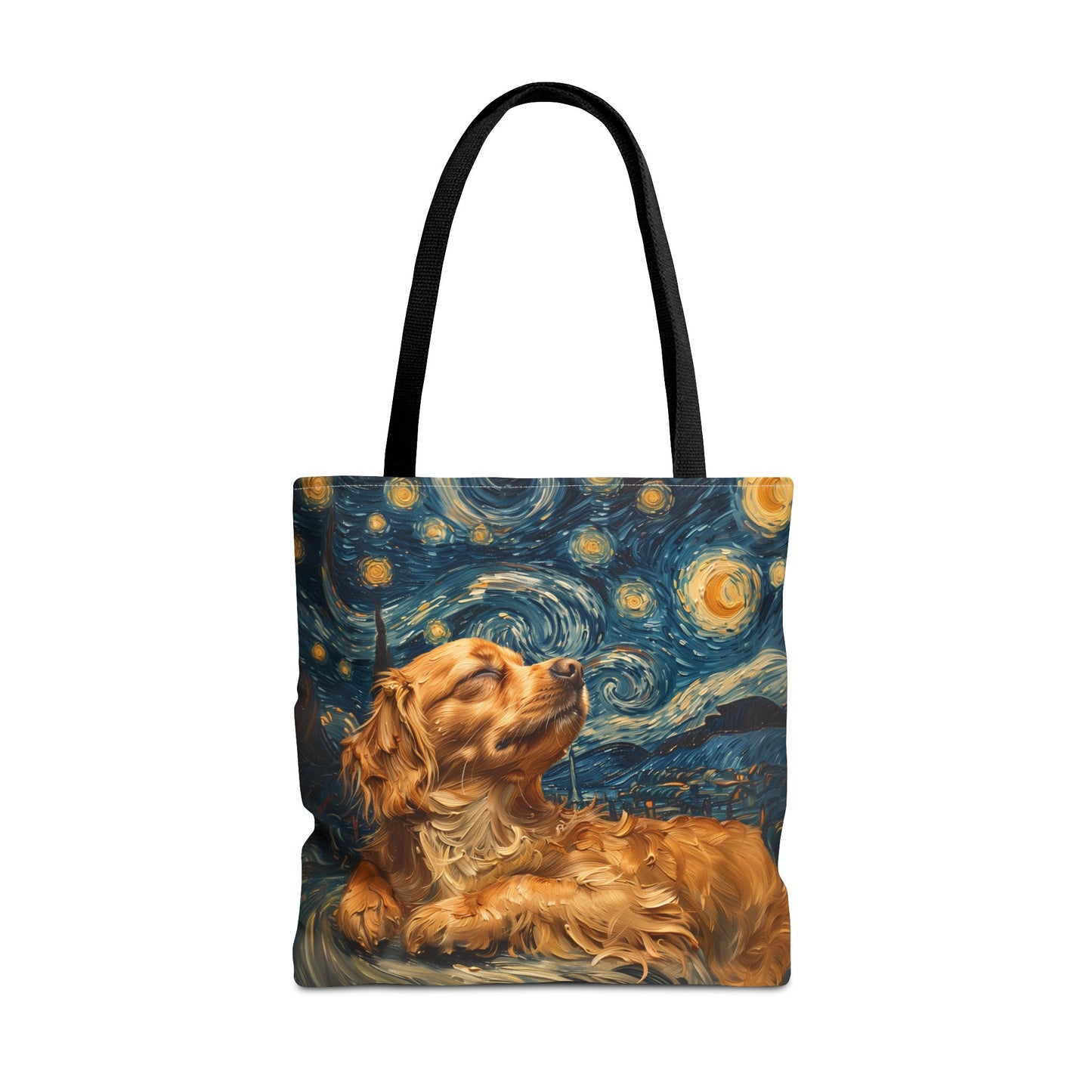 Golden Cocker Spaniel Starry Night Canvas Tote Bag, Dog Lover Gift