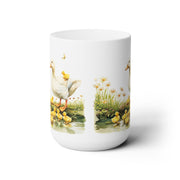 Mother Duck and Ducklings Nature Art Coffee Mug, Charming Gift for Animal Lovers