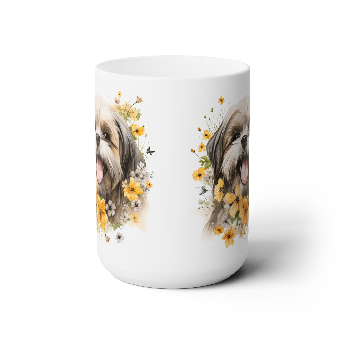 Shih Tzu Smile Floral Coffee Mug – Perfect Gift for Dog Lovers