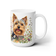 Yorkie Lover Floral Mug – Yorkshire Terrier Coffee Cup for Pet Parents