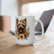 Yorkshire Terrier Floral Coffee Mug – Yorkie Lover Gift Idea