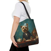 Refined Yorkshire Terrier Tote Bag – Elegant Vintage-Inspired Canvas