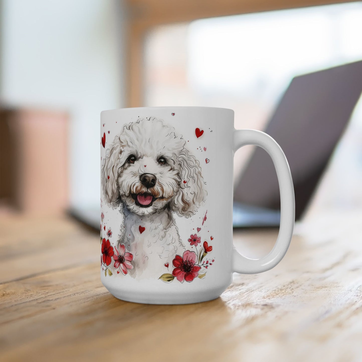 Poodle Valentine's Day Mug – Adorable Dog Lover Gift for Moms