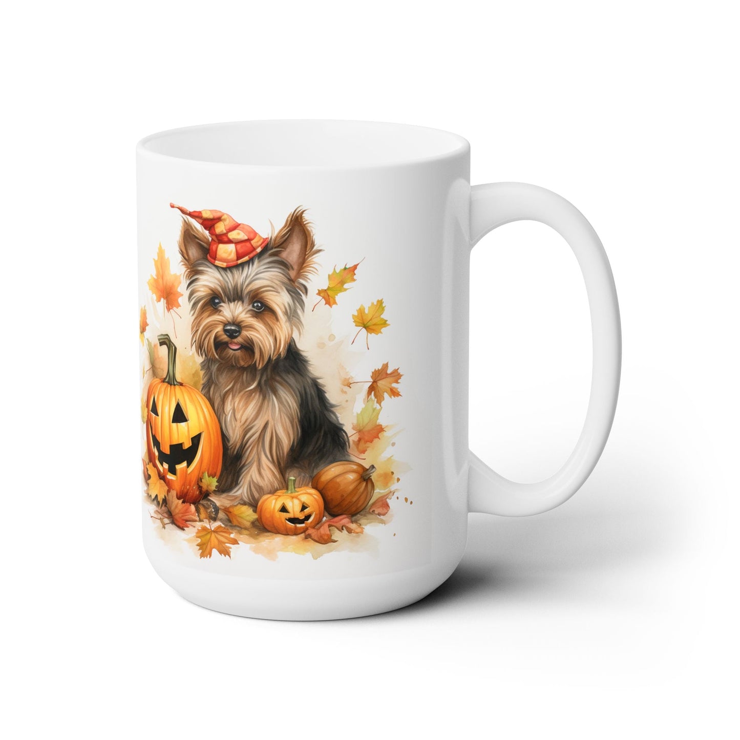 Yorkie Halloween Mug – Cute Pumpkin Patch Coffee Cup, Yorkie Mom Gift