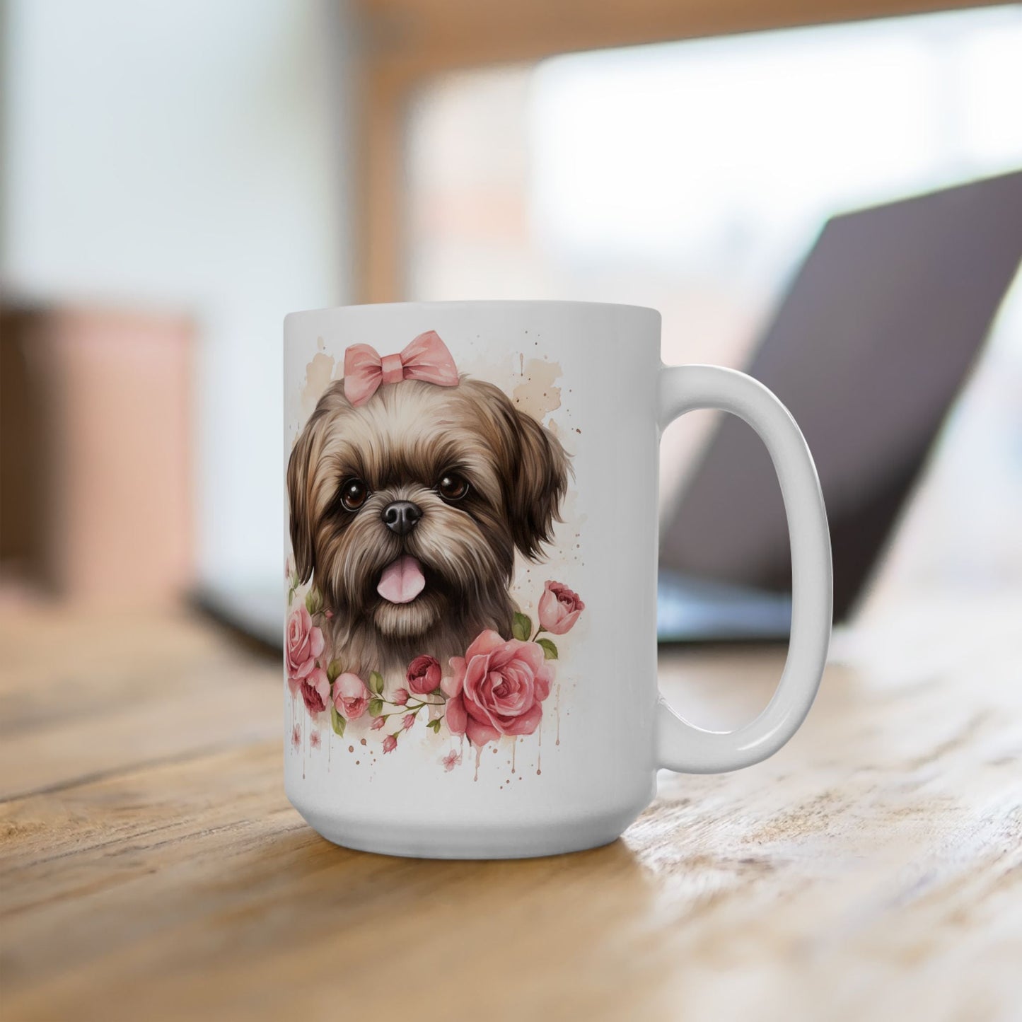 Shih Tzu Rose Garden Mug – Perfect Gift for Dog Lovers