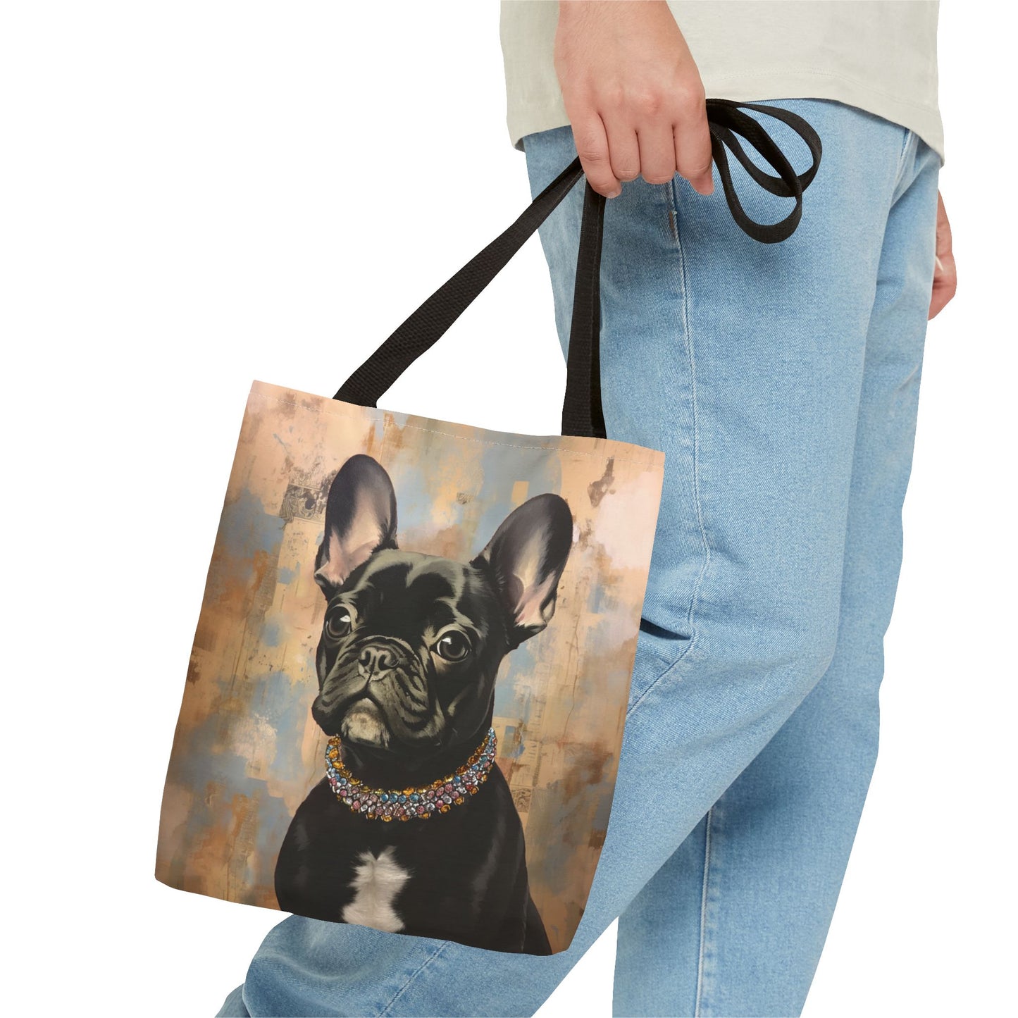 French Bulldog Chic Canvas Tote Bag - Stylish and Eco-Friendly