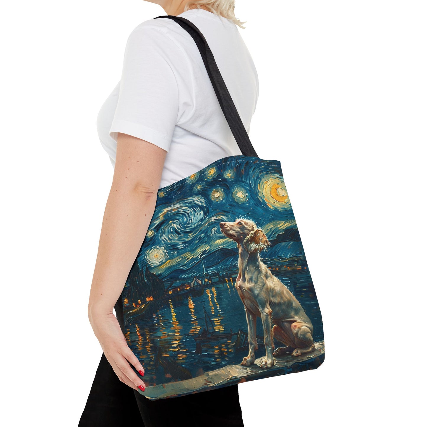 Starry Night Labrador Tote Bag - Artistic Eco-Friendly Canvas Gift - Darwin & Rose