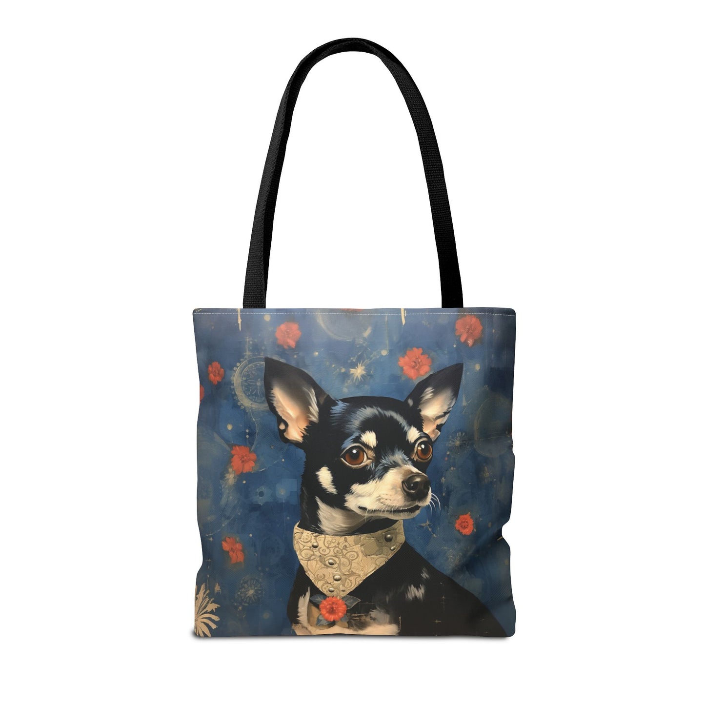 Chihuahua Galaxy Bloom Tote Bag, Artistic Eco-Friendly Market Bag for Dog Lovers