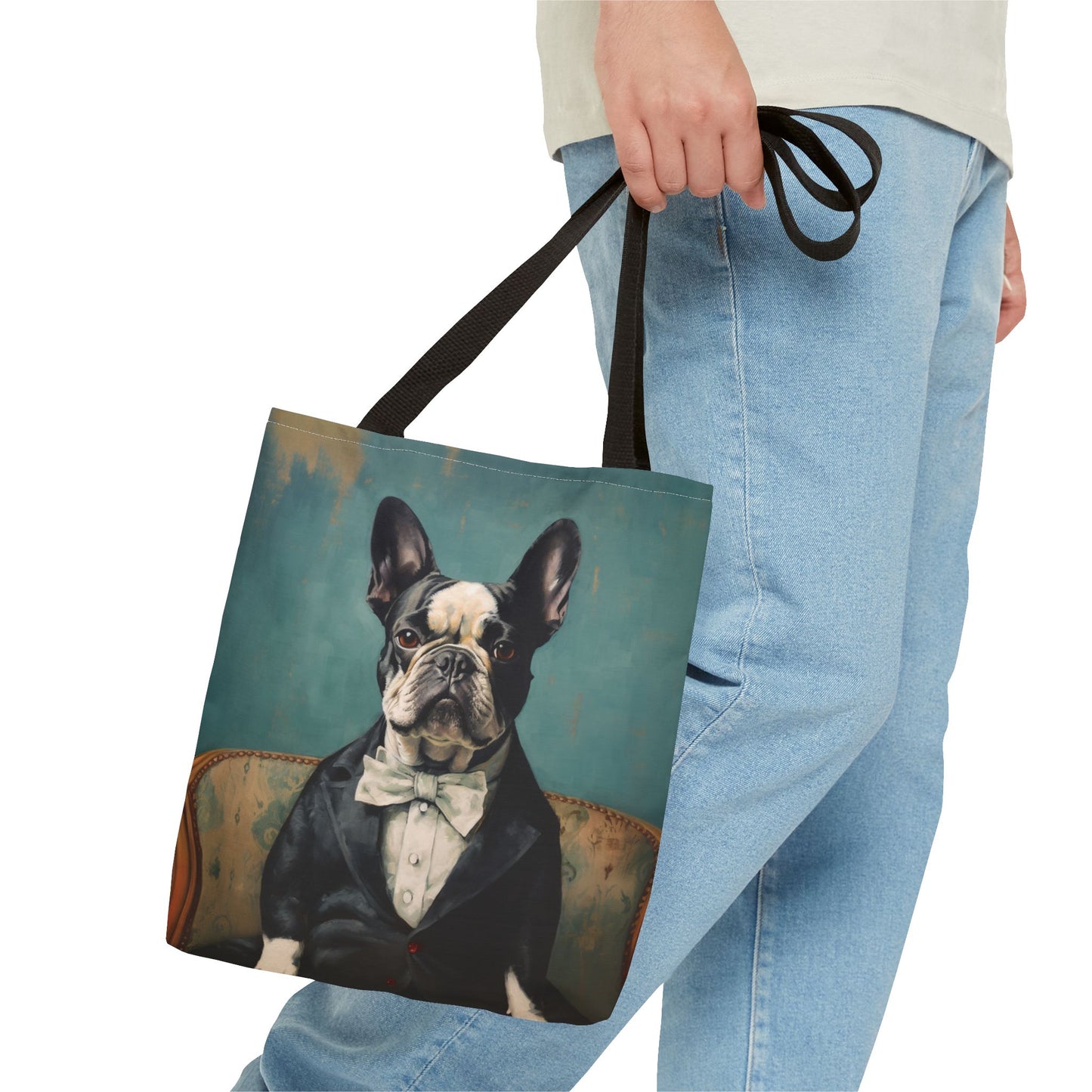 Elegant French Bulldog Tote Bag with Sophisticated Style