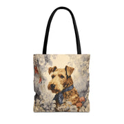 Airedale Terrier Bloom Tote Bag – Floral Eco-Friendly Canvas Gift