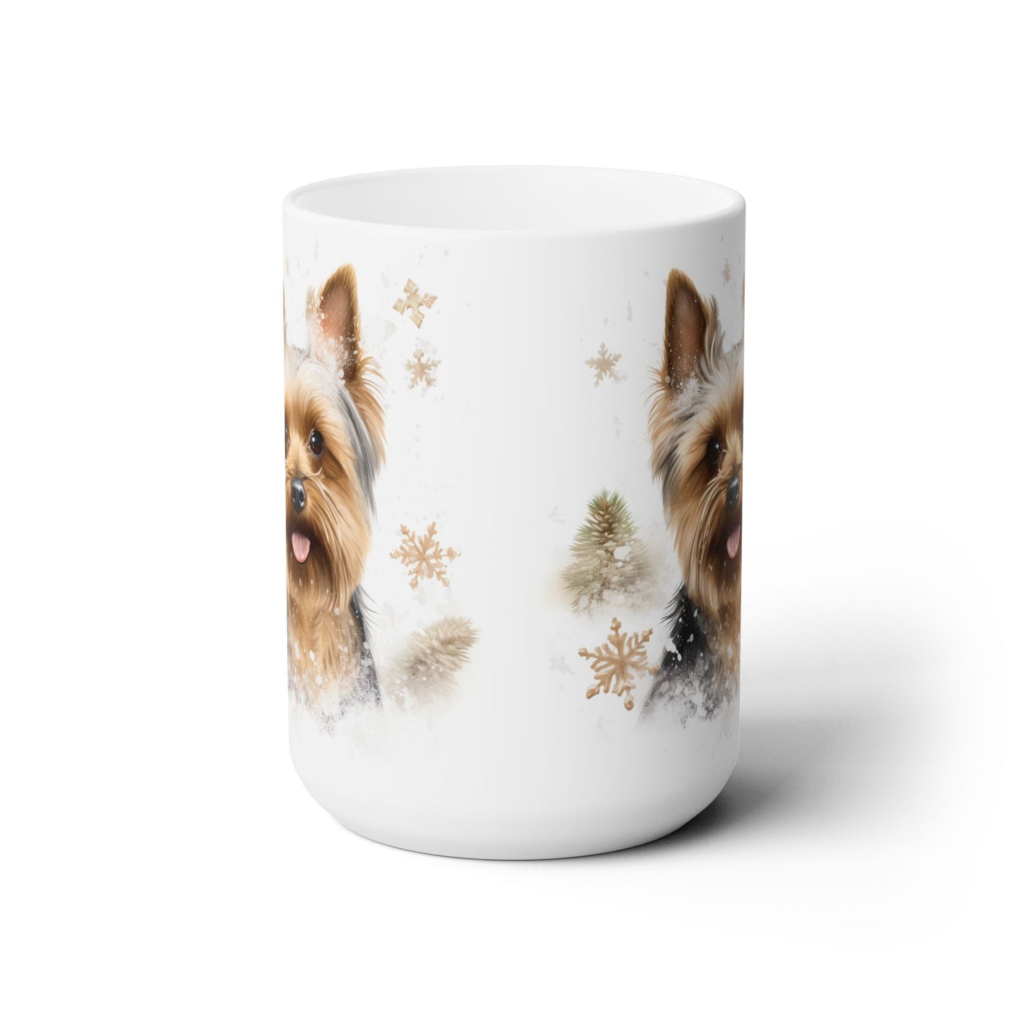 Yorkie Holiday Magic Mug - Yorkshire Terrier Winter Coffee Cup