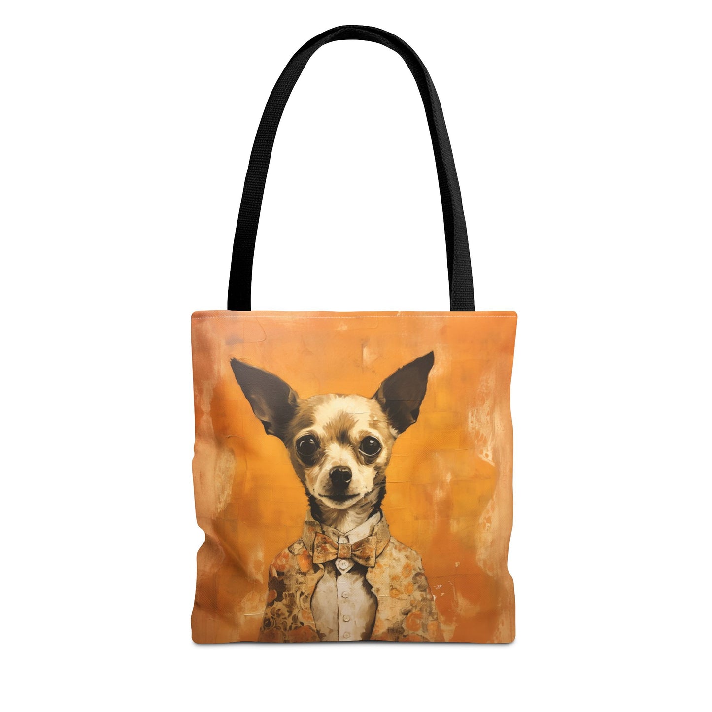 Chihuahua Chic Tote Bag - Stylish Orange Canvas for Dog Lovers